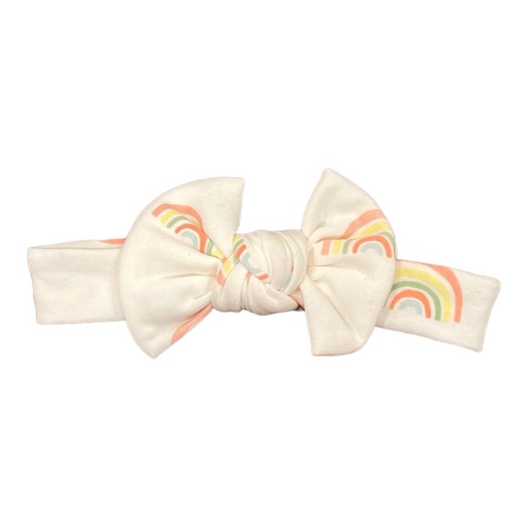 Other - Baby girl rainbow print bow headband